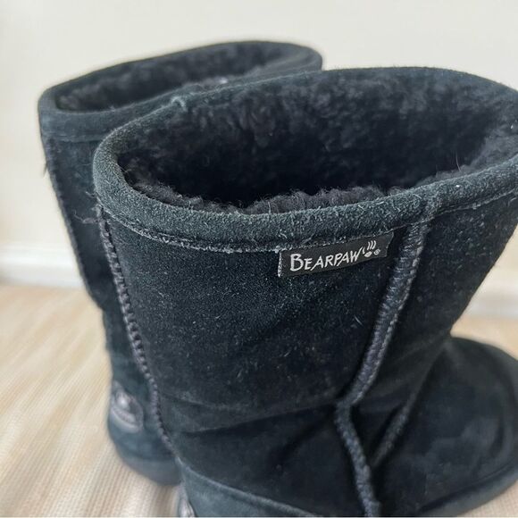Bearpaw short Elle boots black Sz 7 women - Picture 8 of 13